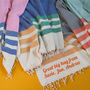 Personalised Cotton Throw, Shawl, Christmas Gift For Her, thumbnail 2 of 9