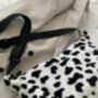 Cute Cow Animal Print Fleece Crossbody Bag For Girls, thumbnail 3 of 5