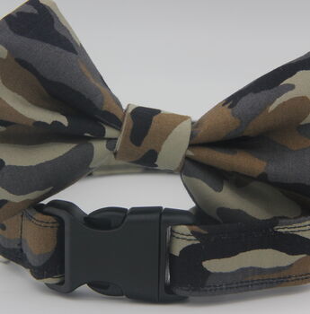 Green Camouflage Dog Bow Tie, 6 of 6