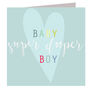 Baby Boy Card With Silver Foiled Writing, thumbnail 2 of 5