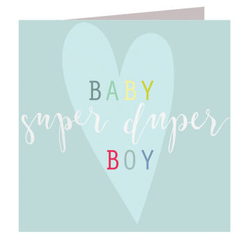 Baby Boy Card With Silver Foiled Writing, 2 of 5