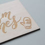 Warm Wishes Wooden Christmas Card, thumbnail 3 of 4