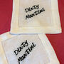 Personalized Embroidered Reusable Cocktail Napkin Set, thumbnail 3 of 3