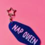 The 'Nap Queen' Sparkly Motel Keyring / Funny Gift For Her / Sleep Lover Accessories / Cute Statement Keyring, thumbnail 2 of 7