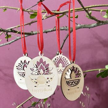 Laser Cut Wooden Diwali Decorations, 3 of 10