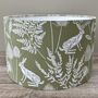 Kielder Hare Sage Green Wildlife Drum Lampshade, thumbnail 7 of 10