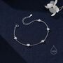 Sterling Silver Trillion Cut Cz Bezel Bracelet, thumbnail 4 of 12