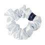 Silk Scrunchie Hair Scrunchie Ponytail Holder Hairband Mulberry Silk Satin Midi Luxurious White Hair Tie, thumbnail 3 of 3