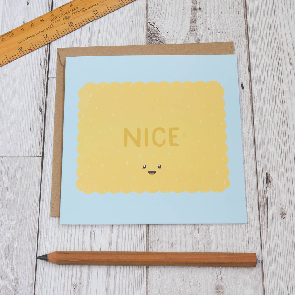 Nice Biscuit Illustration Greeting Card, 1 of 3