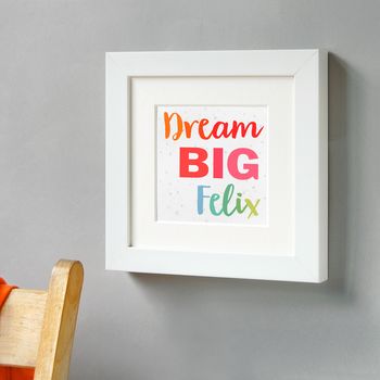 Personalised Dream Big Framed Print, 5 of 6