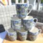 Set Of Six Aspen Mugs In Blue Strawberry Thief Design, thumbnail 2 of 12
