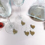 Personalised Five Party Heart Wine Glass Charms, thumbnail 6 of 12