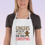 Funny Gingerbread Christmas Apron – Gingers Are For Life Not Just For Christmas, thumbnail 5 of 8