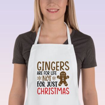 Funny Gingerbread Christmas Apron – Gingers Are For Life Not Just For Christmas, 5 of 8