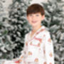 Boy's Personalised Christmas Santa Print Pyjamas, thumbnail 10 of 12