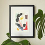 Tropic Plants Primary Collage Print A4, thumbnail 1 of 5