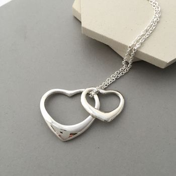 Personalised Floating Silver Hearts Necklace, 5 of 8