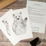 Personalised Baby Polar Bear Footprint Kit, thumbnail 6 of 7