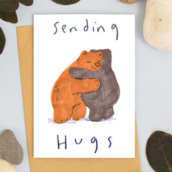 Sympathy Card Sending Hugs Bear Greetings Card By Jo Clark Design ...