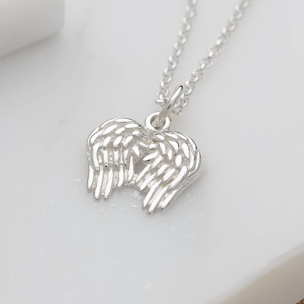 Angel Wings Necklace With Personalised Message Card By Lily Charmed ...