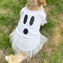 Halloween Ghost Tutu Dog Graphic T Shirt, thumbnail 1 of 5