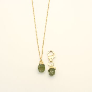 Peridot Owner Necklace And Pet Collar Charm Set, 2 of 7