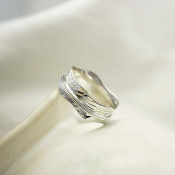 Textured Sterling Silver Spinning Ring, 3 of 8