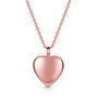 Scroll Heart Urn Necklace 18 K Rose Gold Plated Silver, thumbnail 4 of 5