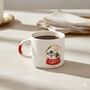 Handmade Festive Snow Globe Ceramic Mug With Gold Accents, thumbnail 1 of 2