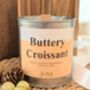 Buttery Croissant Wood Wick Candle Bakery Inspired For Autumn, thumbnail 1 of 5