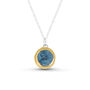 Small Round Blue Reef Sterling Silver Pendant, thumbnail 1 of 7