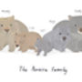 Personalised Wombat Family Print, thumbnail 2 of 2