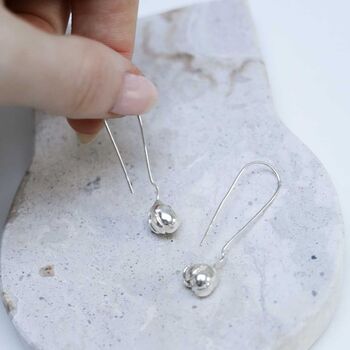 Sterling Silver Blossom Drop Earrings, 7 of 10
