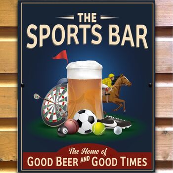 Sports Bar Man Cave Pub Sign, 10 of 12