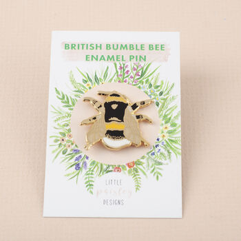 British Bee Enamel Pin Badge, 7 of 8