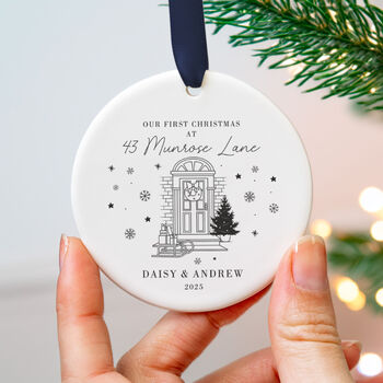 Personalised First Christmas Address Ornament, 5 of 7