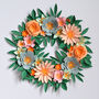 Paper Flower Wreath Craft Kit, thumbnail 1 of 4