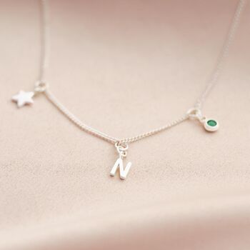 Triple Charm Personalised Necklace, 3 of 10