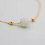 Genuine Milky Jade Cz Floating Bracelet Sterling Silver, thumbnail 2 of 10