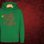 'Little Miss Christmas' Glittery Girls Christmas Jumper Hoodie, thumbnail 7 of 12