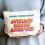 'Average Moods Accepted' Funny Cosmetic Bag, thumbnail 1 of 5