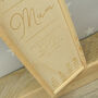 Personalised Floral Engraved Wooden Bottle Box, thumbnail 5 of 5