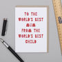'To The World's Best Mum' Mother's Day Card, thumbnail 1 of 4