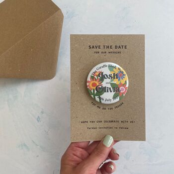 Sunflower Floral Save The Date Magnet, 4 of 4