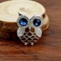 Diamante Owl Pin Brooch, thumbnail 1 of 1