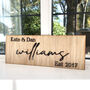Personalised Wooden Couples Family Name Sign, thumbnail 1 of 6