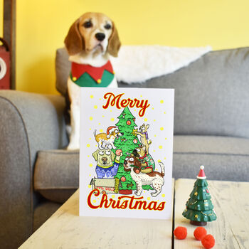 Tree Decorating Christmas Dogs Card, 4 of 4