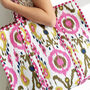 Pink And White Ikat Design Large Quilted Shoulder Bag, thumbnail 4 of 6