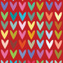 Red Hearts Wrapping Paper Two Sheets, thumbnail 2 of 5