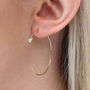 Gold Plated And Crystal Triangle Pull Through Earrings, thumbnail 1 of 6